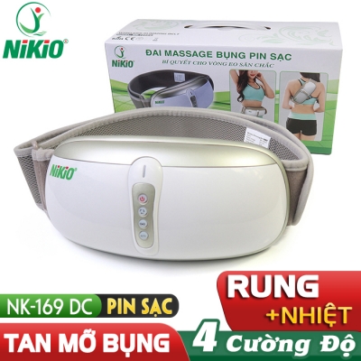 Máy massage bụng rung lắc pin sạc Nikio NK-169DC - Màu vàng