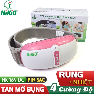 Máy massage bụng rung lắc thế mới Nikio NK-169DC - Pin sạc - Màu hồng