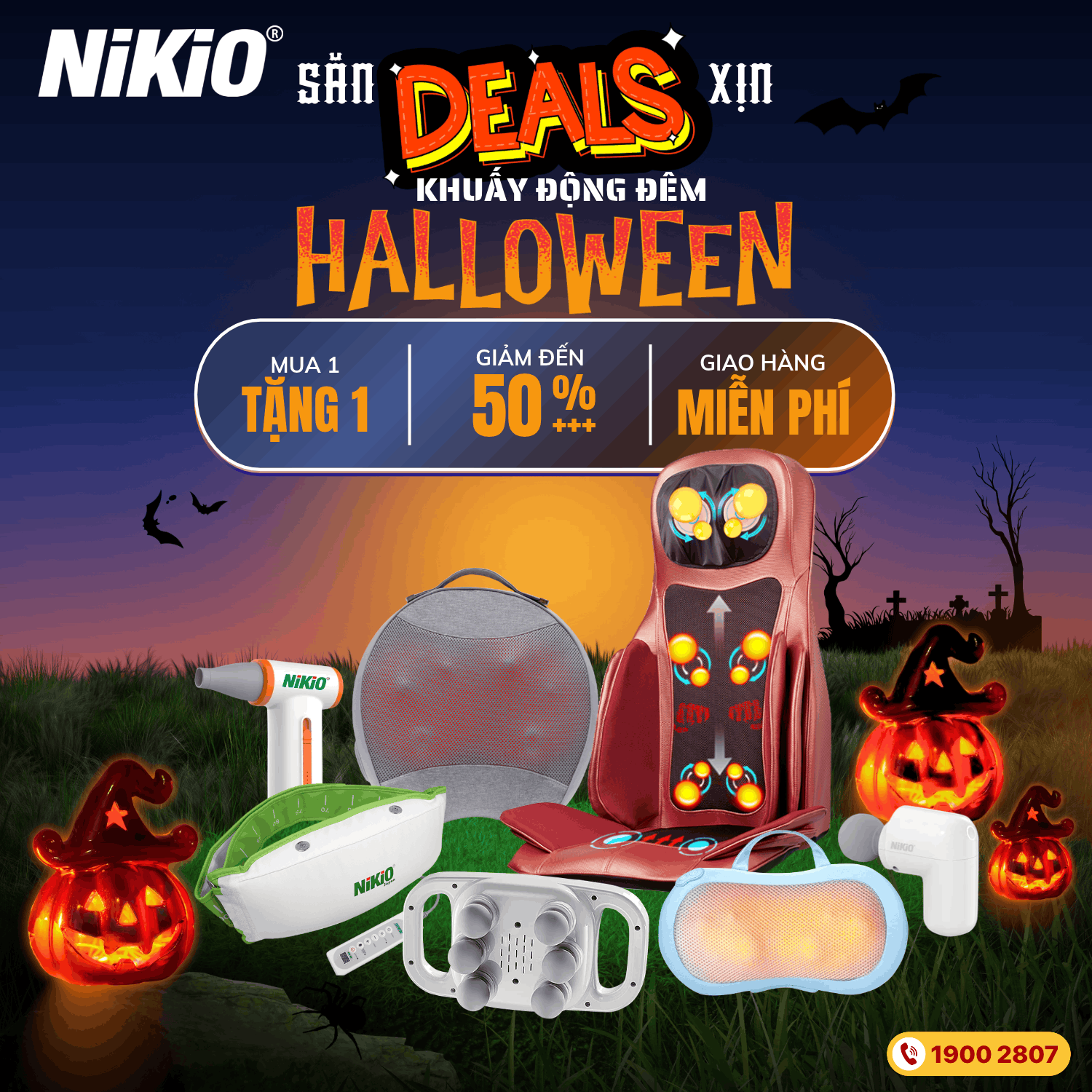 Săn sale ngày Halloween tại Nikio