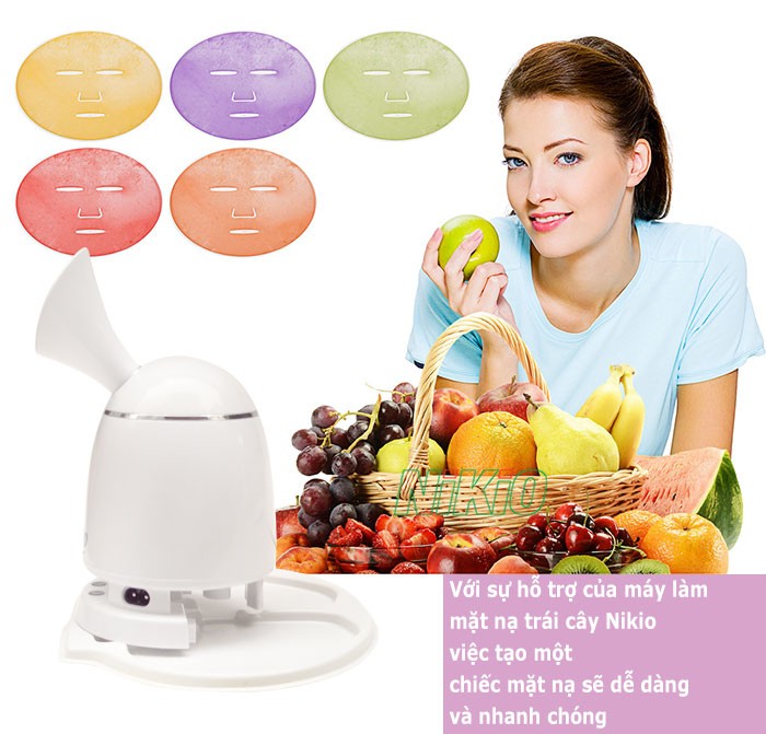 Máy làm mặt nạ trái cây tích hợp xông hơi mặt Nikio