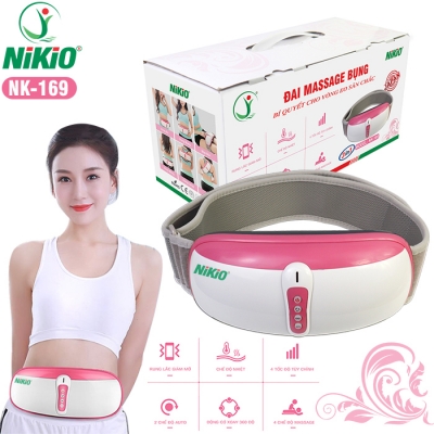 Đai massage bụng xoa bóp rung lắc giảm mỡ cao cấp Nikio NK-169
