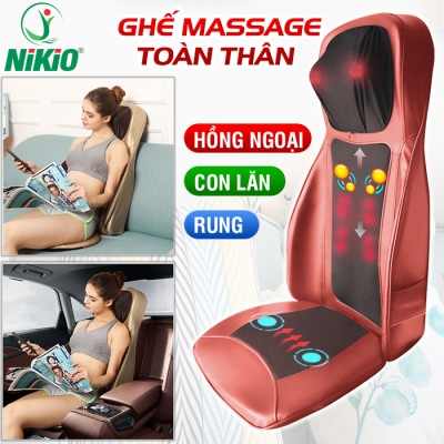 Ghế massage xoa bóp toàn thân 4D thế hệ mới Nikio NK-180 - Màu đỏ