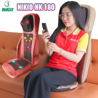 Ghế massage xoa bóp toàn thân 4D thế hệ mới Nikio NK-180 - Màu đỏ