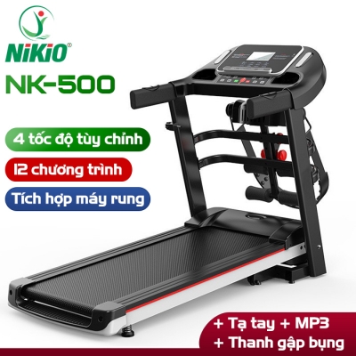 Máy chạy bộ đa năng Nikio NK-500 - Kết hợp mát xa rung giảm mỡ bụng
