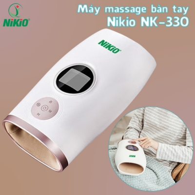 Máy massage bàn tay Nikio NK-330 - Công nghệ áp suất khí nén, nhiệt nóng. Giảm đau nhức mỏi, tê tay