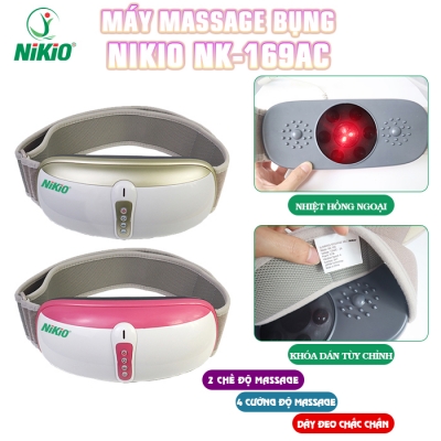 Đai massage bụng Nikio NK-169AC xoa bóp rung lắc giảm mỡ cao cấp