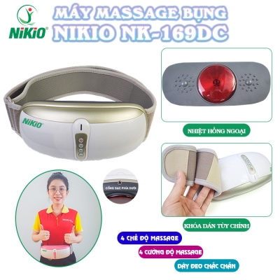 Máy massage bụng rung lắc pin sạc Nikio NK-169DC - Màu vàng