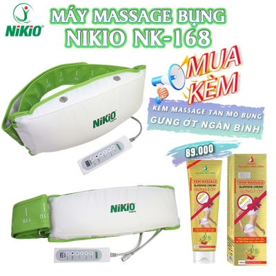 Máy massage giảm mỡ bụng Nikio NK-168 - Rung Và Nóng