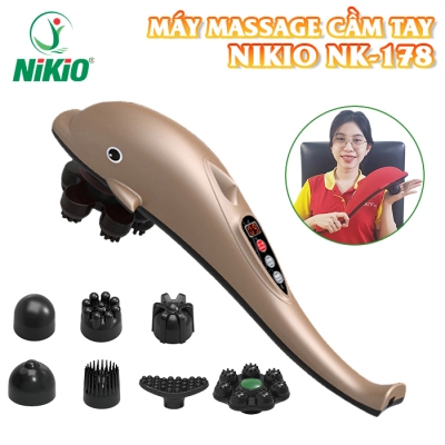 Máy massage cầm tay cá heo Nikio NK-178 - Pin sạc