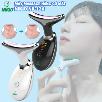 Máy massage nâng cơ mặt Nikio NK-126 - Nâng cơ, điện di EMS đẩy tinh chất, xóa nếp nhắn giúp trẻ hóa da