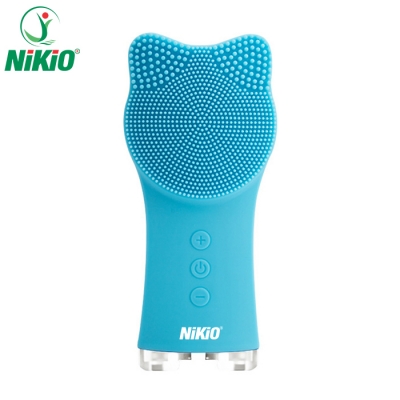 Máy rửa mặt massage mini cầm tay Nikio NK-120 - Xanh dương