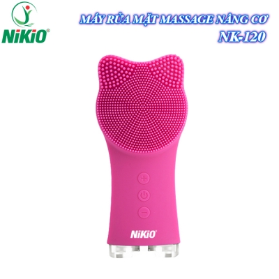 Máy massage rửa mặt pin sạc cao cấp Nikio NK-120 - Màu Hồng