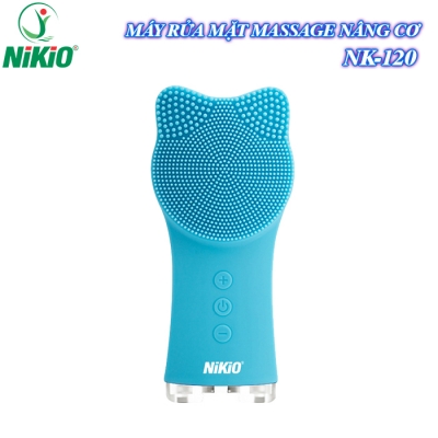 Máy rửa mặt massage mini cầm tay Nikio NK-120 - Xanh dương, dòng cao cấp