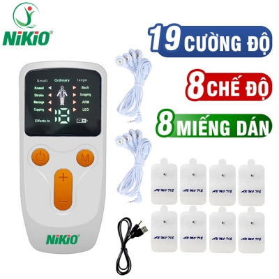 Máy massage xung điện 8 miếng dán pin sạc Nikio NK-101