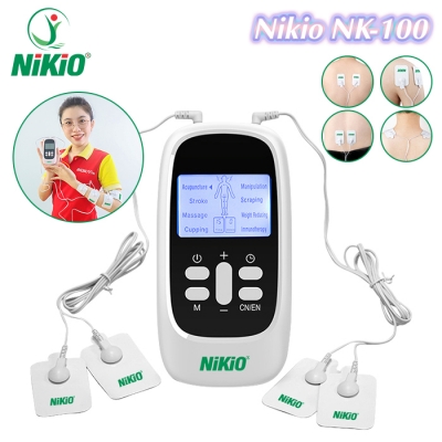 Máy massage xung điện Nikio NK-100 - 4 miếng dán pin sạc