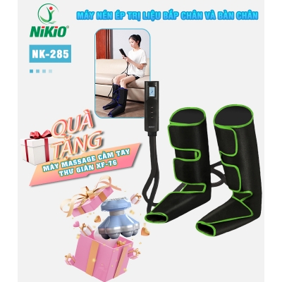Máy nén ép trị liệu bắp chân và bàn chân Nikio NK-285 - Hỗ trợ trị suy giãn tĩnh mạch chân và đau nhức chân - Xanh lá