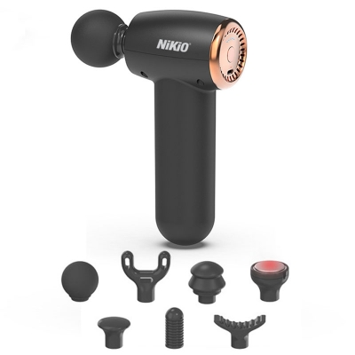 Súng massage cầm tay mini Nikio NK-175 - Màu đen, có đầu nóng
