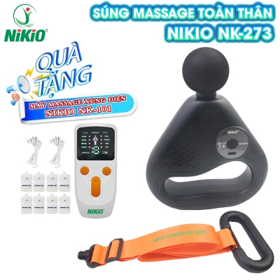 Súng massage giảm đau nhức và giãn cơ toàn thân Nikio NK-273 - 4 tốc độ massage