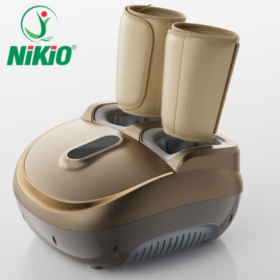 Máy massage bàn chân và bắp chân Nhật Bản Nikio NK-187 - 2in1, vàng gold
