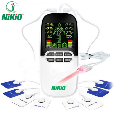 Máy massage xung điện kết hợp đèn hồng ngoại trị liệu mũi Nikio NK-102 - 8 miếng dán