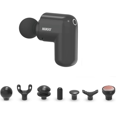 Máy massage cầm tay mini Nikio NK-173 có đầu nóng - Siêu nhỏ gọn, màu đen