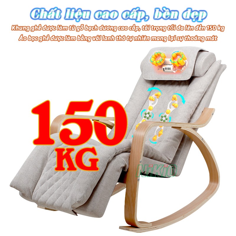 Ghế massage bập bênh cao cấp Nikio NK-155