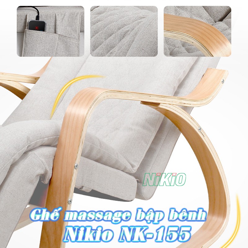 Ghế massage bập bênh nhiều đặc điểm Nikio NK-155