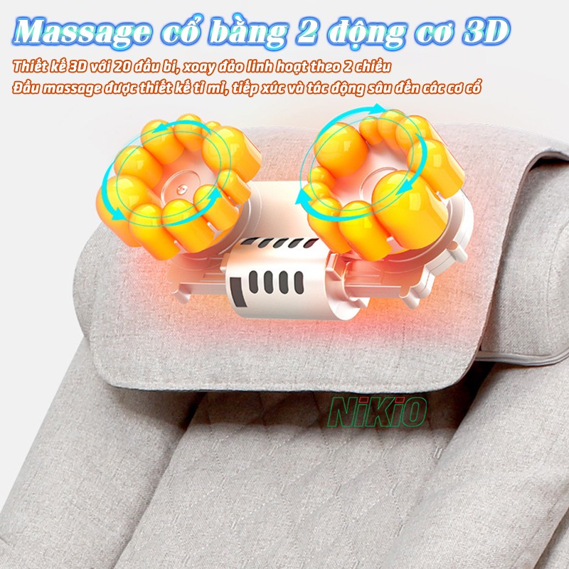 Ghế massage bập bênh massage cổ Nikio NK-155