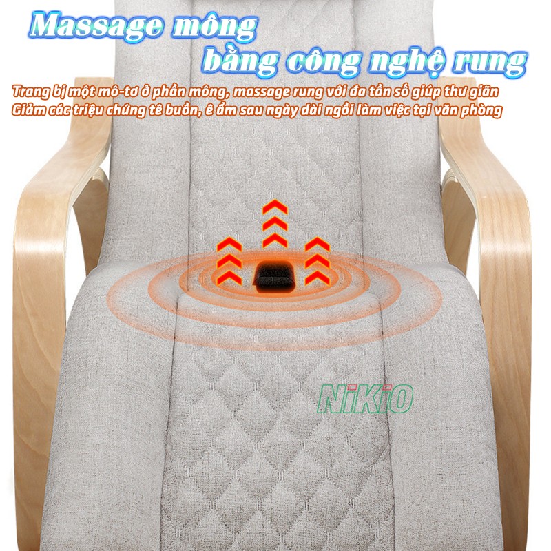 Ghế massage bập bênh massage mông Nikio NK-155