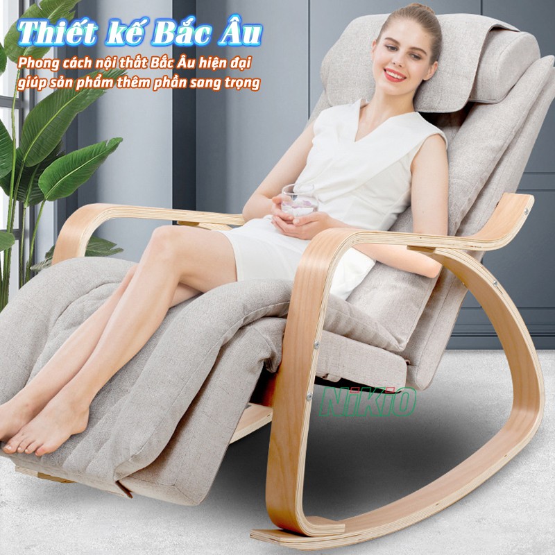 Ghế massage bập bênh thiết kế Bắc Âu Nikio NK-155