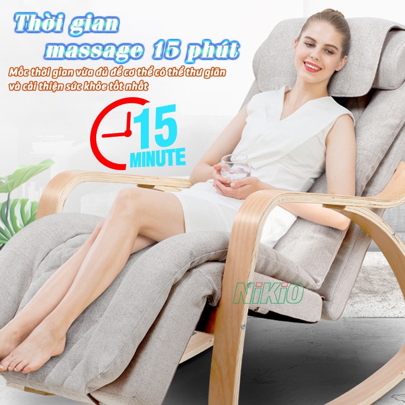 Ghế massage bập bênh thời gian 15 phút Nikio NK-155