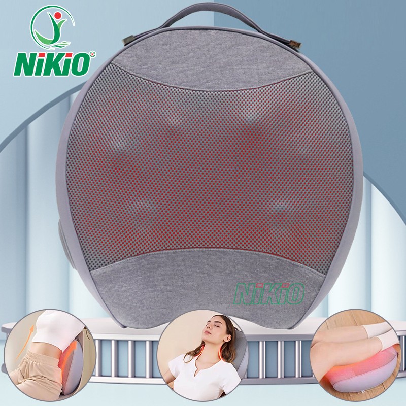 Gối massage lưng, cổ vai gáy Nikio NK-137