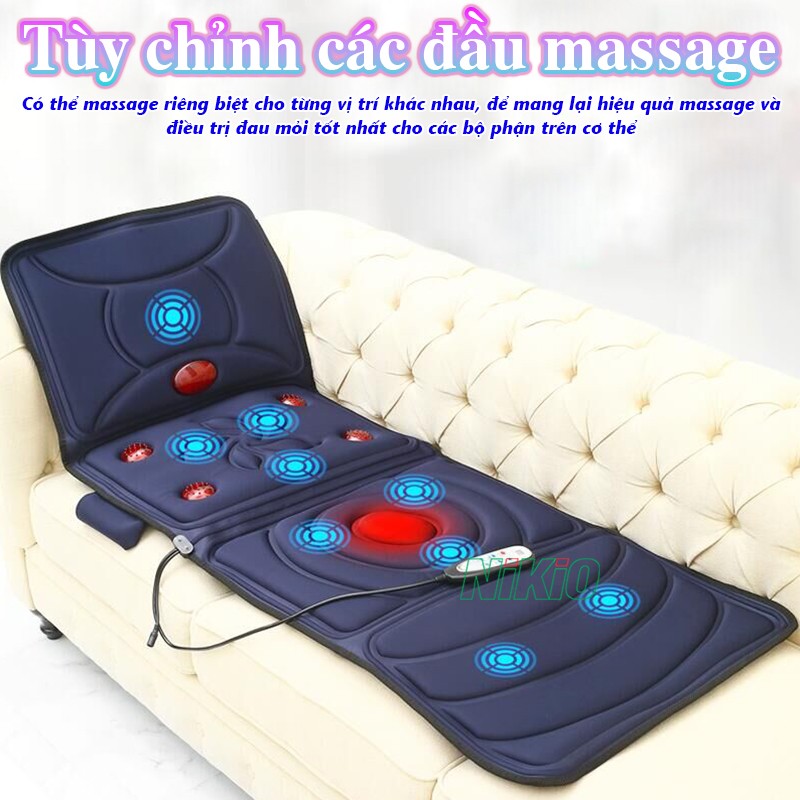 Nệm massage toàn thân tùy chỉnh các đầu massage Nikio NK-153