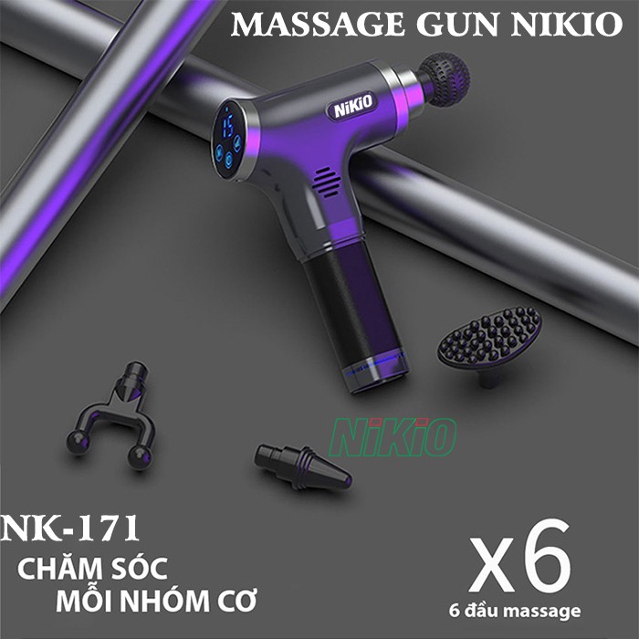 súng massage cầm tay Nikio NK-171 xám