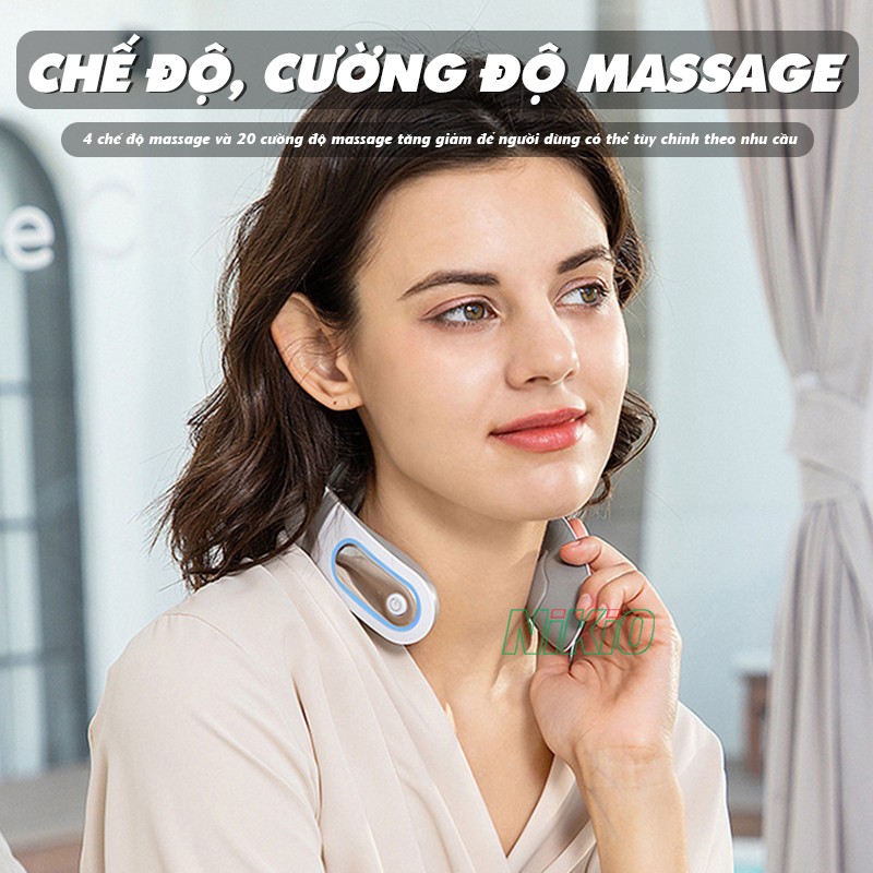 Máy massage cổ vai gáy Nikio NK-130D 4 chế độ massage