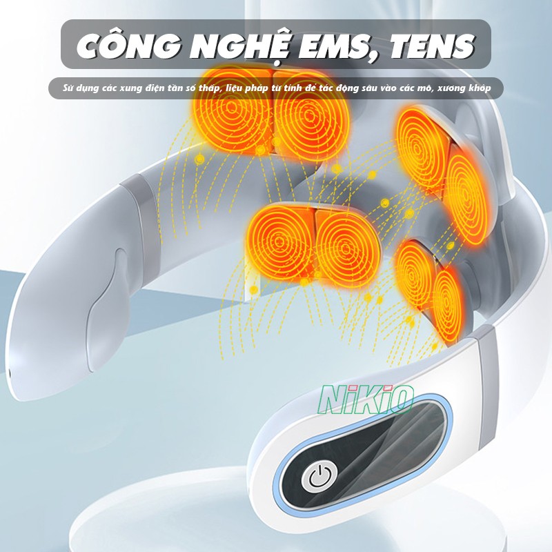 Máy massage cổ vai gáy Nikio NK-130D công nghệ TENS, EMS