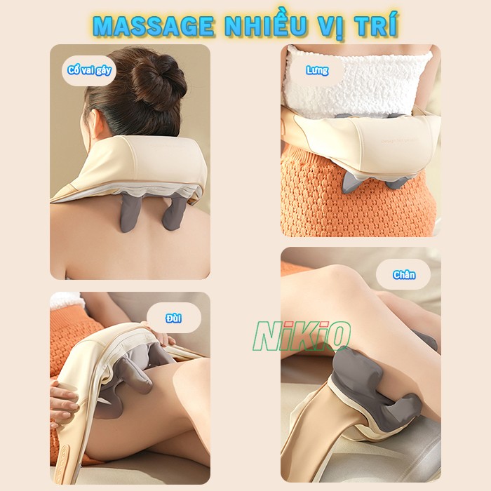 Máy massage cổ vai gáy massage nhiều vị trí khác nhau Nikio NK-139