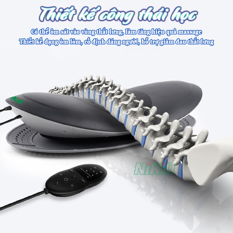 Máy massage thắt lưng công thái học Nikio NK-157