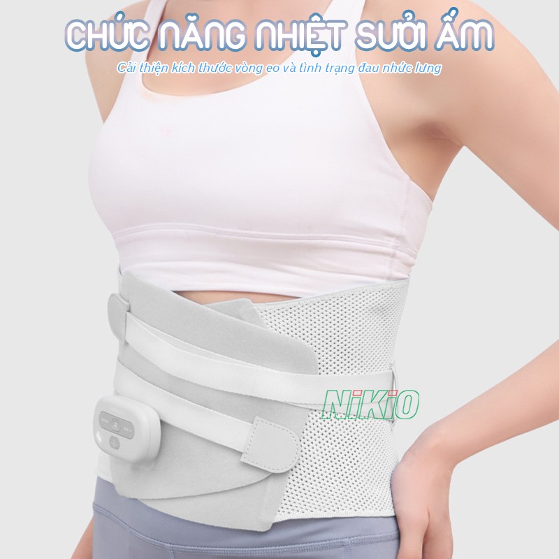 Máy massage lưng bụng công nghệ nhiệt sưởi ấm Nikio NK-253