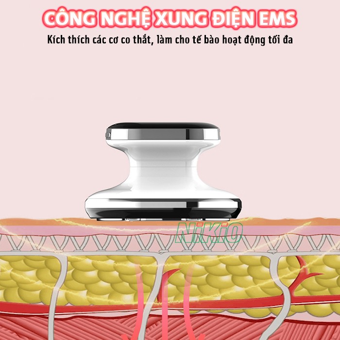 Máy massage giảm mỡ bụng và làm săn chắc toàn thân sử dụng công nghệ xung điện EMS Nikio NK-160