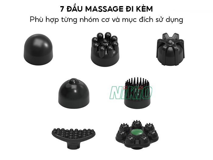 Máy massage cầm tay pin sạc cao cấp Nikio NK-177