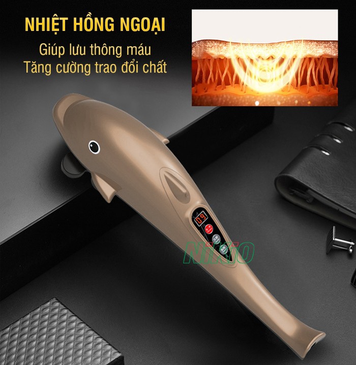 Máy massage cầm tay nhiệt hồng ngoại Nikio NK-178