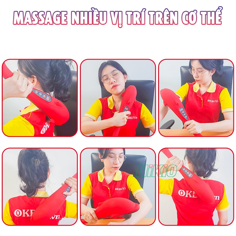 Máy massage cầm tay massage nhiều vị trí cơ thể Nikio NK-178
