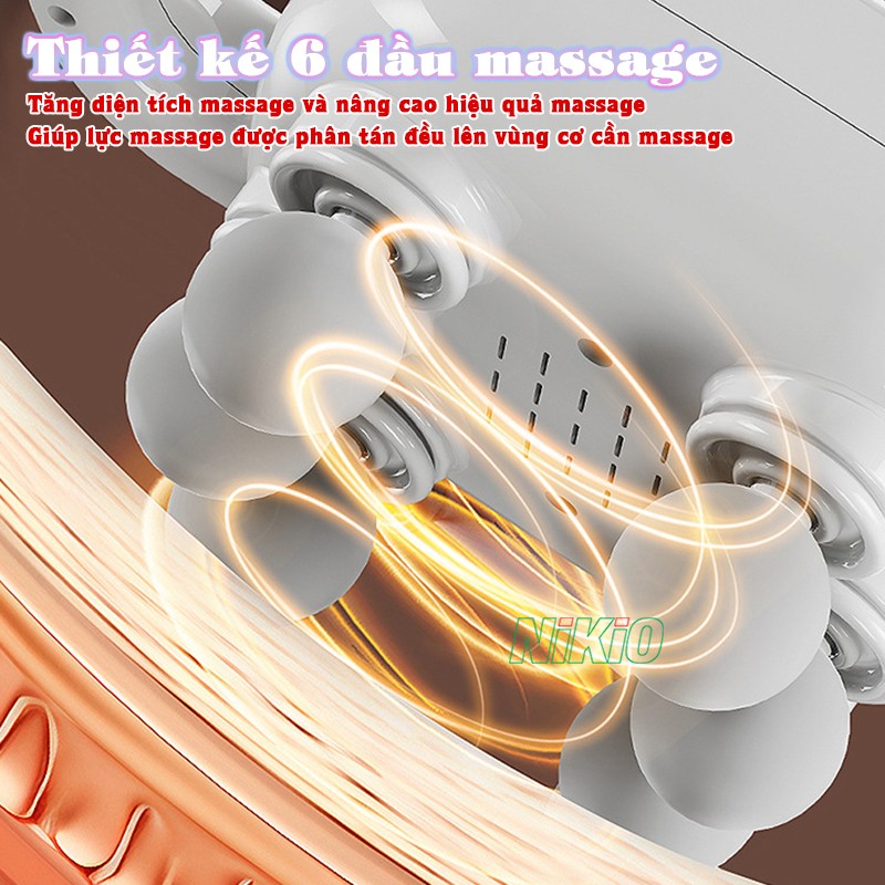 Máy massage cầm tay 6 đầu độc đáo Nikio NK-272-pro