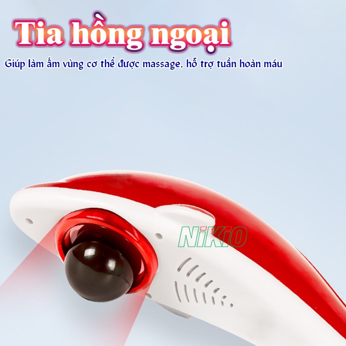 Máy massage cầm tay cá heo nhiệt hồng ngoại Puli PL-608B
