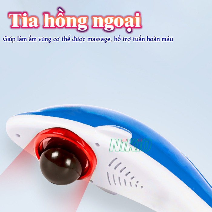 Máy massage cầm tay cá heo nhiệt hồng ngoại Puli PL-608B