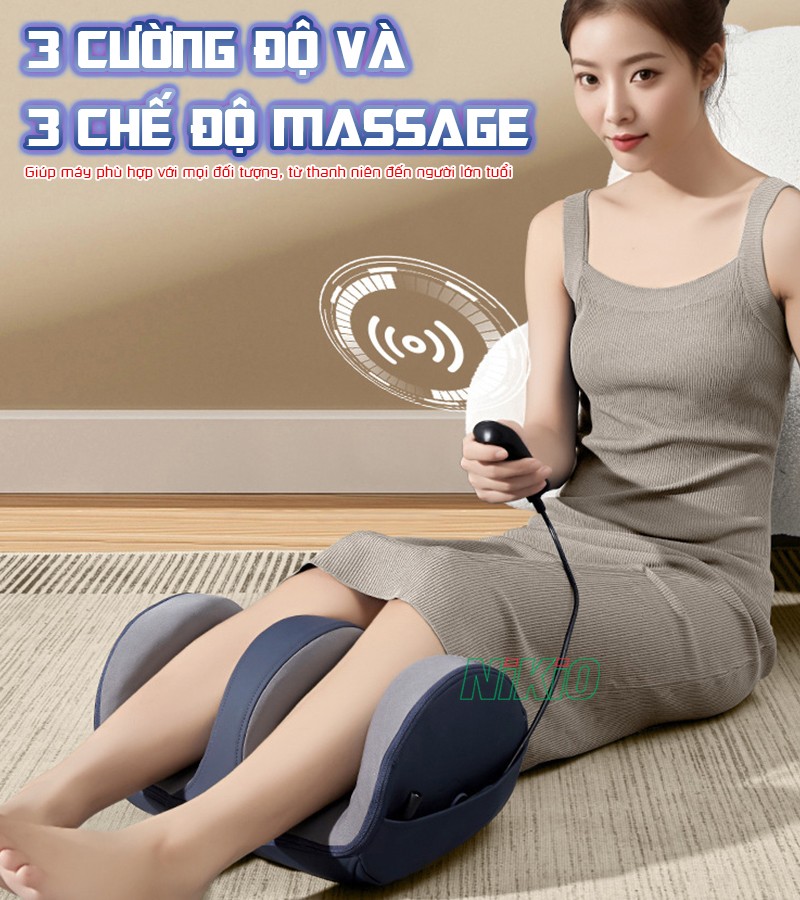 Máy massage chân 3 cường độ và 3 chế độ Nikio NK-183