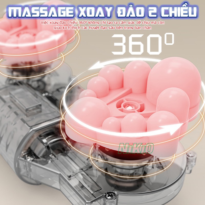 Máy massage chân massage xoay đảo 2 chiều Nikio NK-183