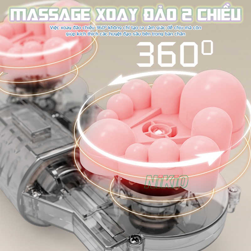 Máy massage chân massage xoay đảo 2 chiều Nikio NK-183