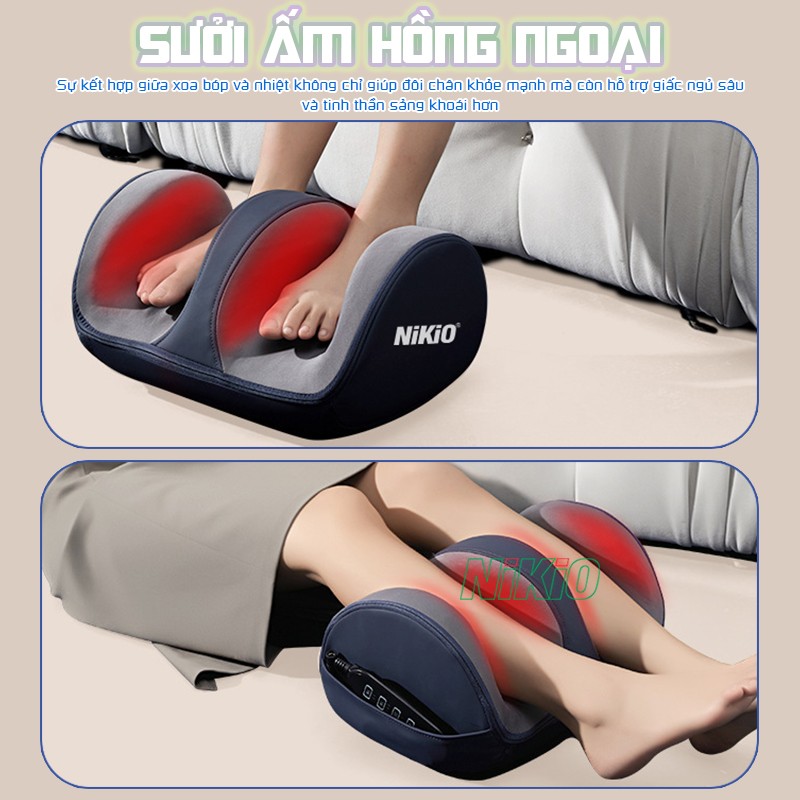 Máy massage chân sưởi ấm hồng ngoại Nikio NK-183